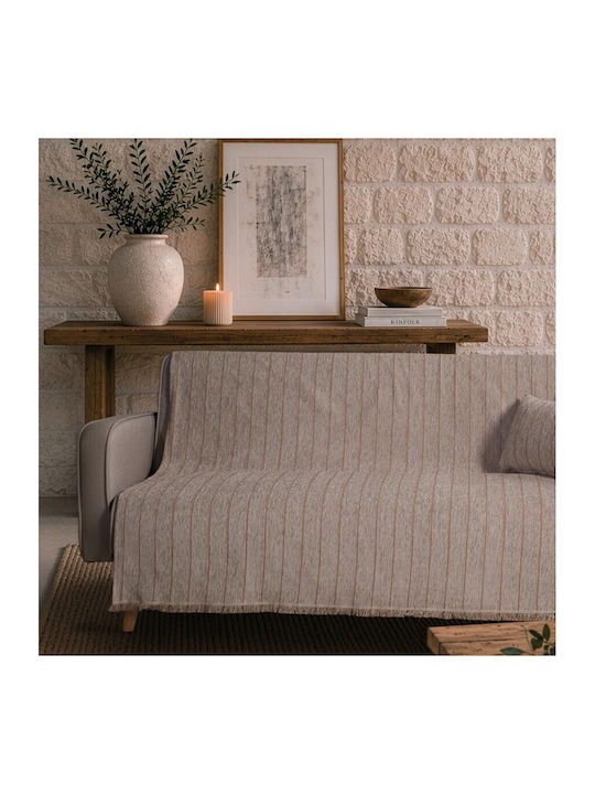 Teoran Macon Sesselüberwurf 180x150cm Hellbraun...