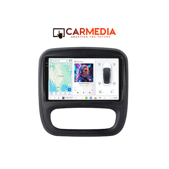 Carmedia Автомобилна Аудио Система За Opel Vivaro Fiat Talento Renault Trafic Nissan NV300 2014-2019 Bluetooth USB WiFi GPS Apple CarPlay Android Auto С Touch Screen 9.5"