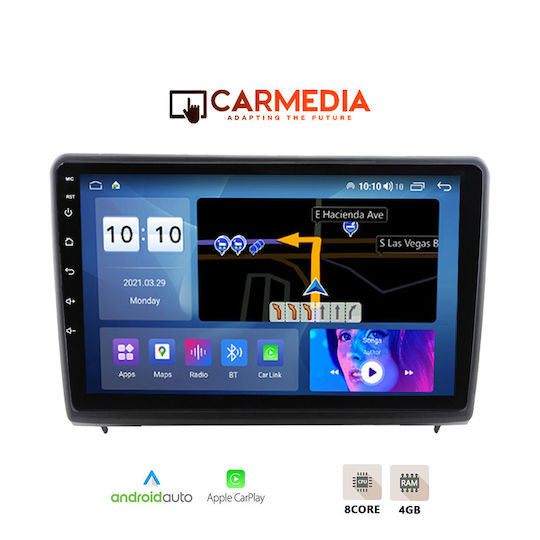 Carmedia Ηχοσύστημα Αυτοκινήτου για Ford EcoSport 2018-2022 (Bluetooth/USB/WiFi/GPS/Apple-Carplay/Android-Auto) με Οθόνη Αφής 10"