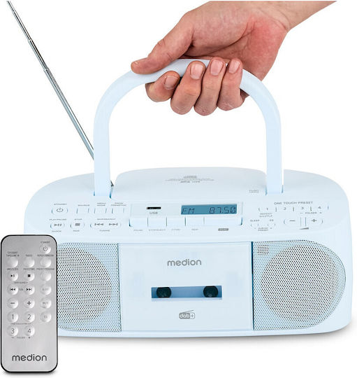Medion Tragbares Soundsystem mit Bluetooth CD USB Blau