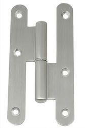 Französisches Einfaches Messing Türscharniere Oval Flügel 120x58mm Matt Nickel Metalor 100-8012_rd