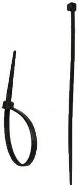 Dedra Plastic Cable Ties 200mmx3.6mm In Black Colour 100 Pieces 11C36202