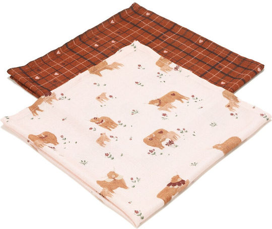 La Millou Babypucktücher aus Musselin Rosa 70x70cm 2 Stück
