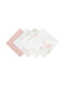 Sensillo Shoulder Burp Cloths From Pink Muslin 30x35cm 4 Pieces