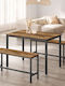 Wooden Bar Table Honey Brown 58x28x181cm