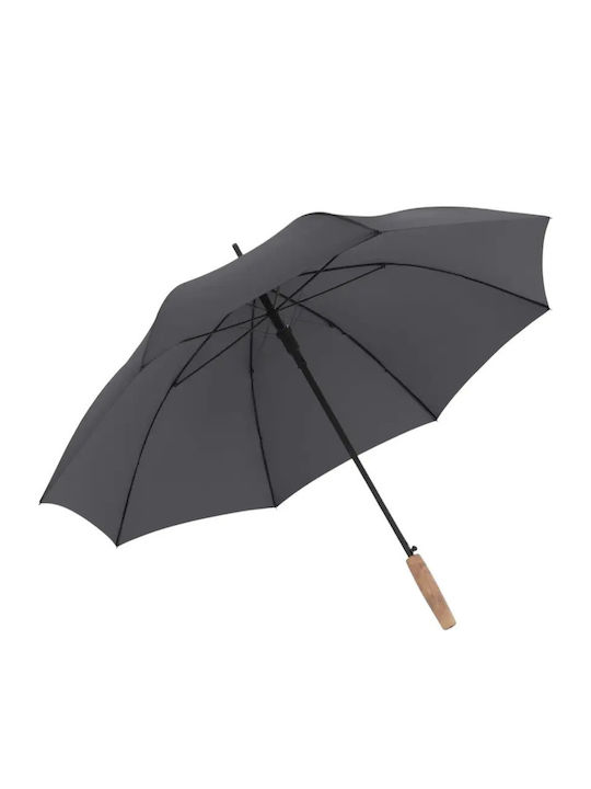 Knirps Automatischer Regenschirm mit Gehstock Grau
