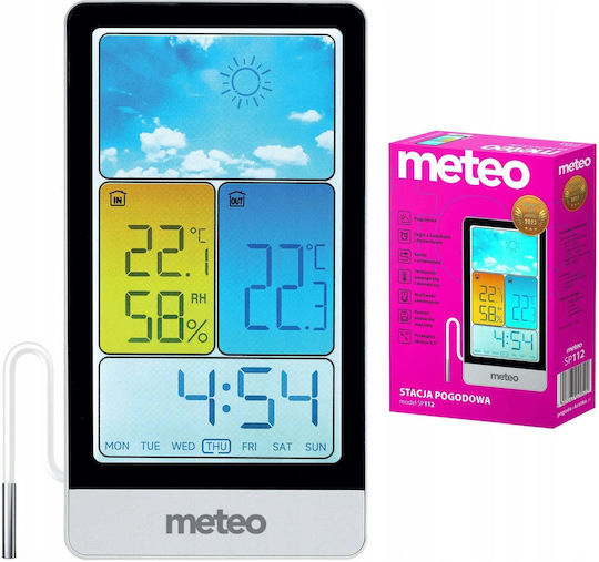 Meteo Stație Meteo Fără Fir Digitală de Masă Albă