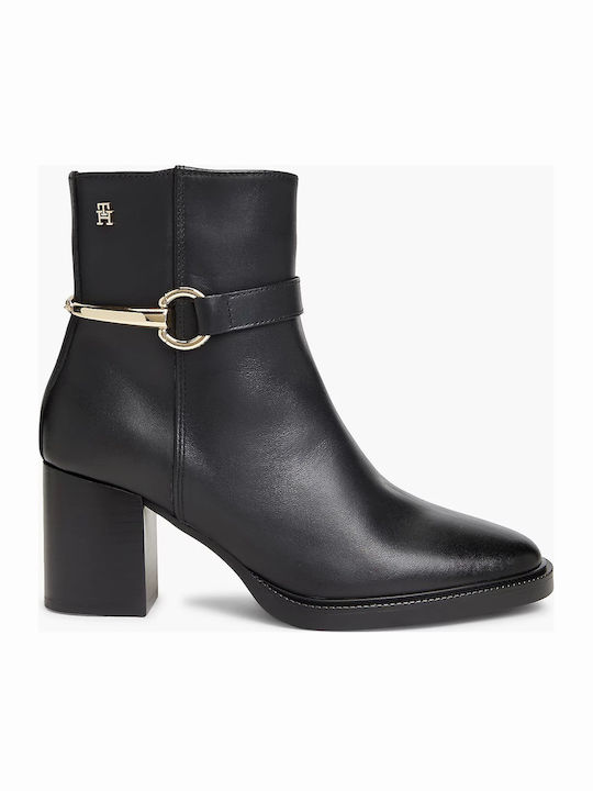 Leather Women's Ankle Boots Black