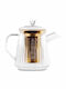 Vialli Design Стъклена чайник с филтър Златиста 900ml