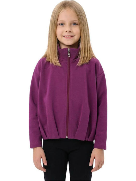 Joyce Kids Sweatshirt Cardigan Eggplant