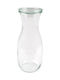 Weck Glas Wasserflasche mit Schraubdeckel Transparent 530ml 6 Stücke