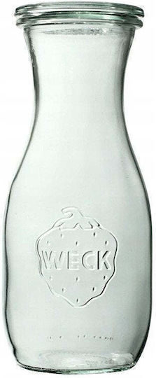 Weck Бутилка за Вода Стъклена с Щипка Прозрачен 530ml 6 Броя