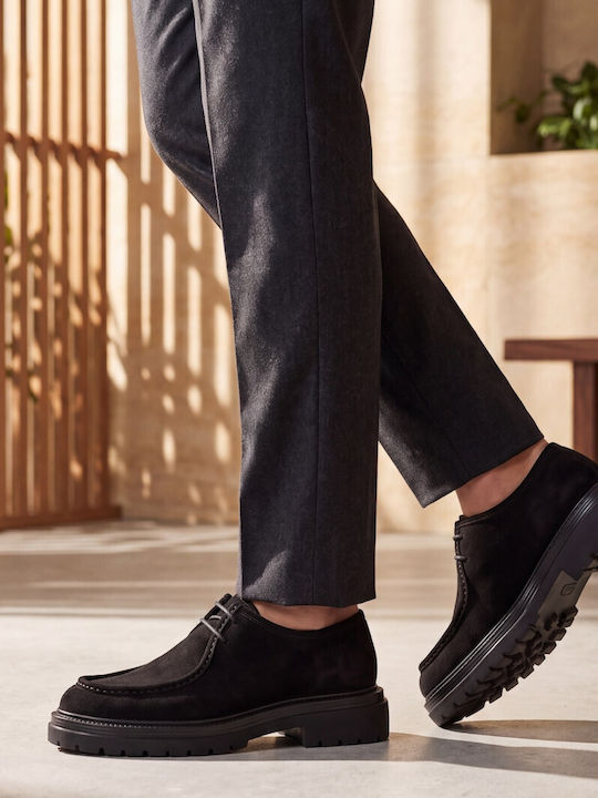 Ben Tailor Suede Herren Freizeitschuhe Schwarz