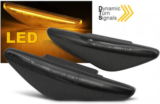 Side Flash Wings Bmw 3 E46 Coupe 03-06 Dynamic Led Smoke 2 Pieces