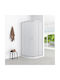 Aptel Semicircular Shower Cabin with Sliding Door 80x185cm Mat Chrome