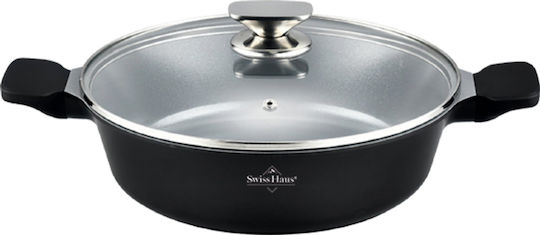 Swiss Haus Aluminum Pan with Lid with Non-Stick Coating 28cm Swiss Haus Aluminum Pan with Lid with Non-Stick Coating 28cm
