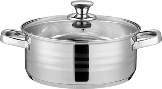 Swiss Haus Stainless Steel Saute Pan with Lid with Ceramic Coating 28cm Swiss Haus Stainless Steel Saute Pan with Lid with Ceramic Coating 28cm