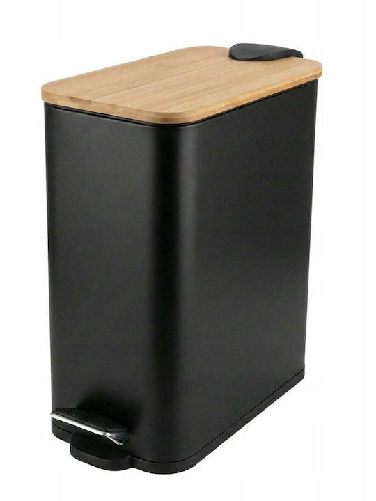 Songmics Metallic Laundry Basket 5lt with Cap Black