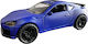 Replica model Toyota Supra albastră cu sunet lumini uși care se deschid scară 1:43