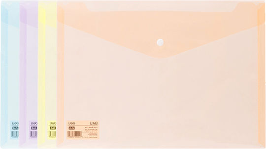 Deli File Folder with Button for A4 Paper 12 Pieces (Miscellaneous Colours)