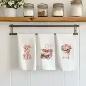 Borea Kitchen Towel from 100% Cotton in White Colour 50x70cm 3 Pieces