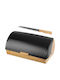 Brunbeste Bread Box with Lid made of Bamboo Black 39x28.5cm