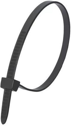 Dedra Plastische Kabelbinder 300mmx4.8mm in Schwarz Farbe (25 Stück)