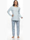 Galaxy Winter Women's Pyjamas Set Baby Blue
