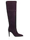 Suede Women's Boots Purple