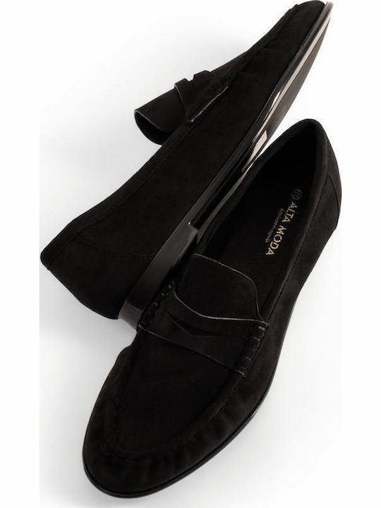 Alta Moda Γυναικεία Loafers σε Μαύρο Χρώμα