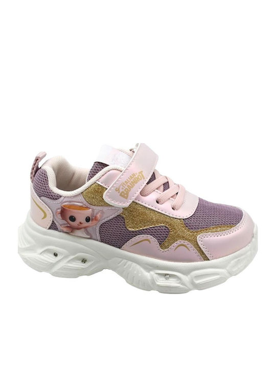 Kids Sneakers with Lights Rose Gold