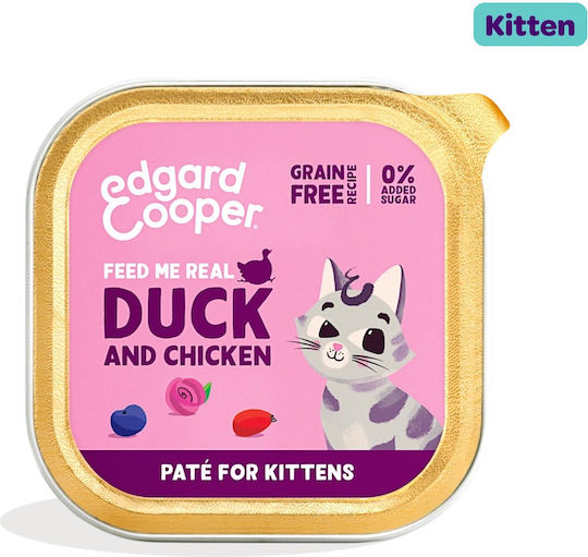 Edgard Cooper Nasses Katzenfutter mit Ente und Huhn ohne Getreide 85g