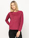 Damen Sweatshirt Burgundisch