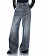 Women's Jean Pants in Wide Leg Style Grey