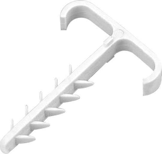 Orno Double Nail-On Flat Cable Support 13x7mm White 20 Pieces