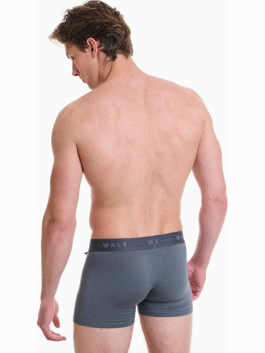 Walk Herren Boxershorts Blau 2Pack