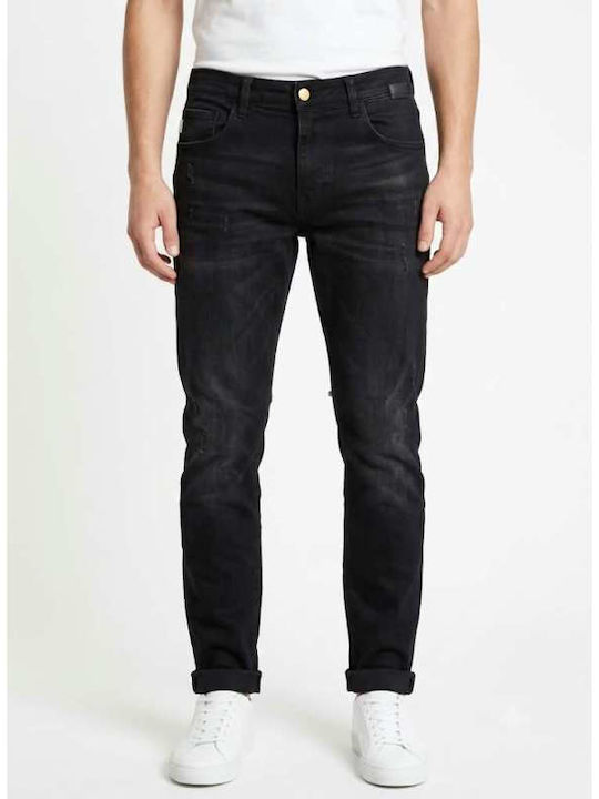 Herren Jeanshosen Elastisches Slim Fit Schwarz