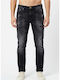 Pantaloni de blugi pentru bărbați Elastic Slim Fit Black