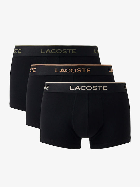 Lacoste Boxeri pentru bărbați Black 3Pack