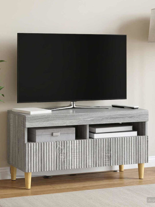 TV Stand Cabinet with LED Lighting Grey Sonoma ...
