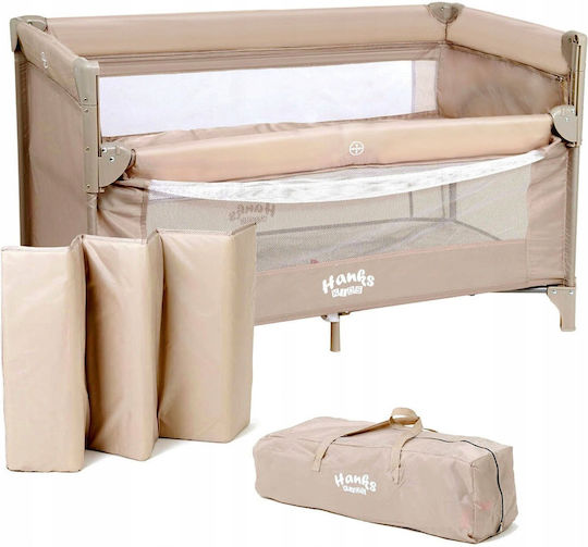 2 Level Playpen with Mattress Beige 126x73cm