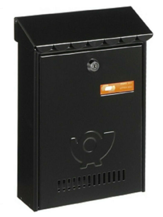 Viometal Briefkasten Für Draußen Metallisch In Schwarz 21.5x6.8x30cm