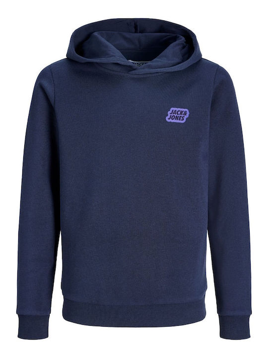 Jack & Jones Παιδικό Φούτερ με Κουκούλα Μπλέ Jones