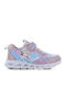Kids Sneakers with Hoop & Loop Closure & Lights Lilac