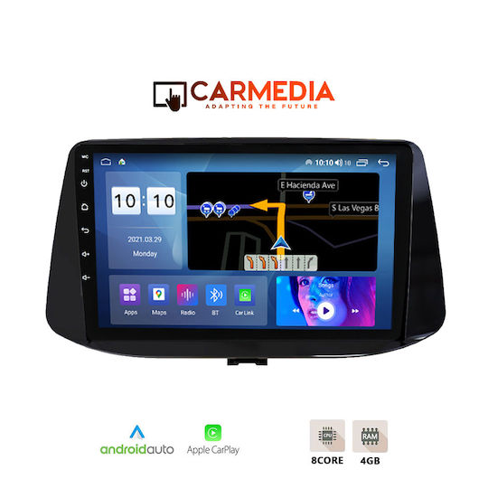 Carmedia Auto-Audiosystem für Hyundai i30 2018-2025 mit Touchscreen 9" Bluetooth USB WiFi GPS Apple CarPlay Android Auto