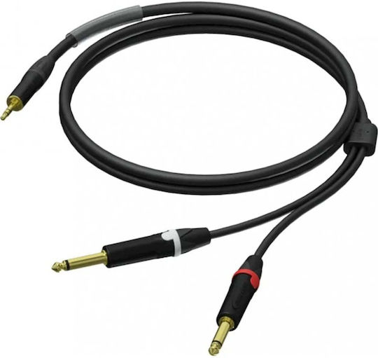 Procab 3.5mm Male To 3.5mm Male Audio Cable Black 3m PRA713/3