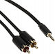 Unitek 3.5mm Jack Cable 3.5mm Male - 2x RCA Male Black 10m With Gold Plated Terminals C19024BK01