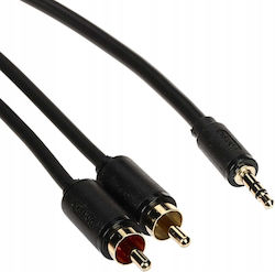 Unitek 3.5mm Jack Cable 3.5mm Male - 2x RCA Male Black 20m With Gold Plated Terminals C19026BK01 Unitek 3.5mm Jack Cable 3.5mm Male - 2x RCA Male Black 20m With Gold Plated Terminals C19026BK01