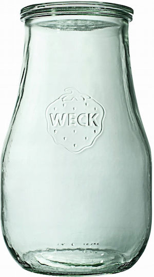 Weck Set of 4 General Use Glass Transparent Jars with Lid 2700ml 4 Pieces