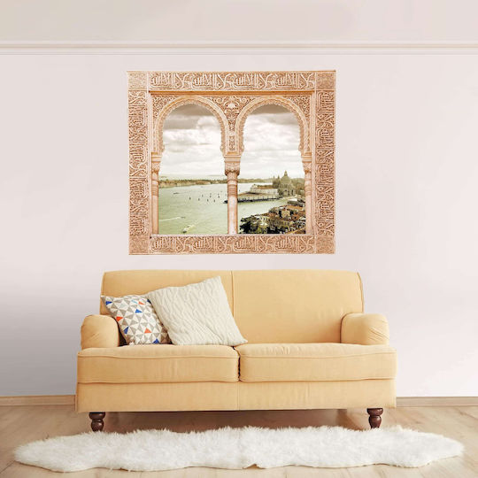 Dreidimensionales Wandsticker Lagune Venedig 80x80cm